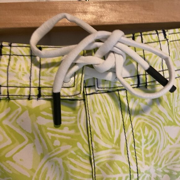 SPEEDO MENS L SWIM TRUNKS SHORTS DRAWSTRING ELASTIC WAIST MESH LINED Tropical - Picture 8 of 9